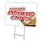 Signmission Homemade Potato Chips Yard & Stake outdoor plastic coroplast window, C-1216-DS-Homemade Potato Chips C-1216-DS-Homemade Potato Chips - alternate 1